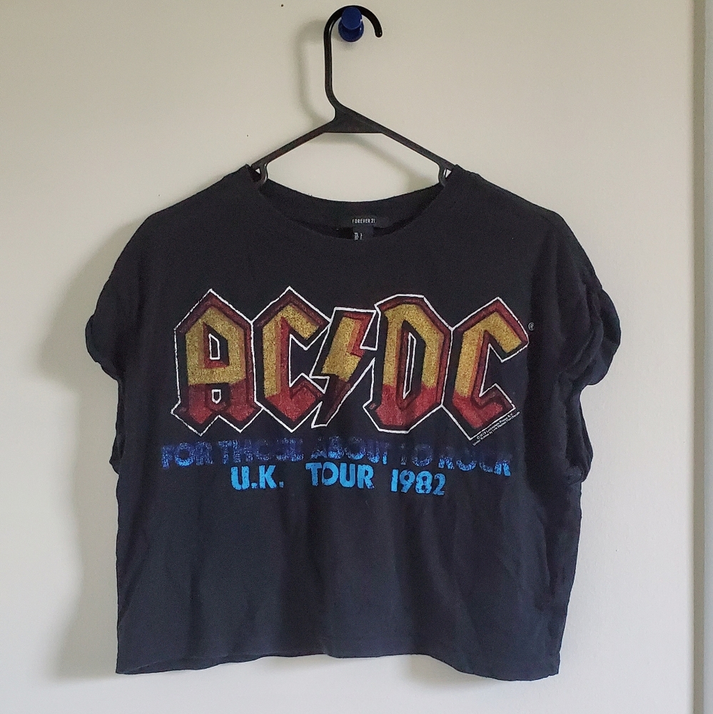 Forever 21 AC/DC crop top